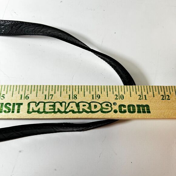 VTG Talbots Women's Black Croco Embossed Leather Turnlock Crossbody Shoulder Bag - Picture 14 of 14